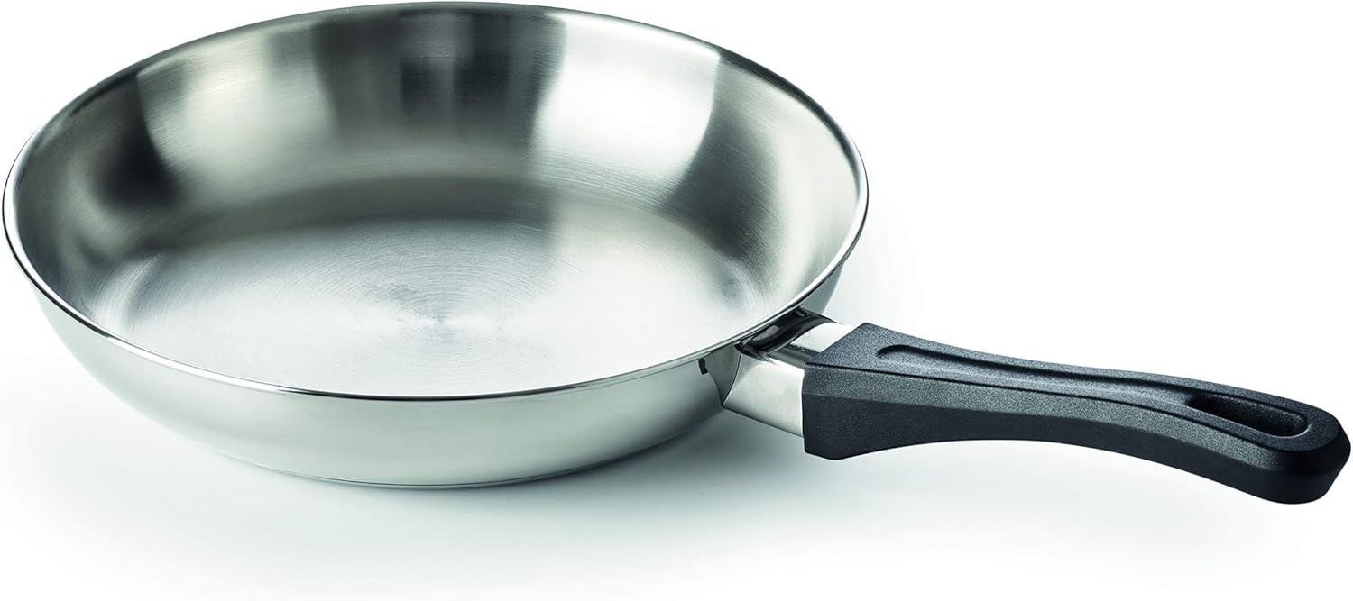 12037244 Polo Poêle à Frire en acier inoxydable 24 cm, Noire 24 cm Unique