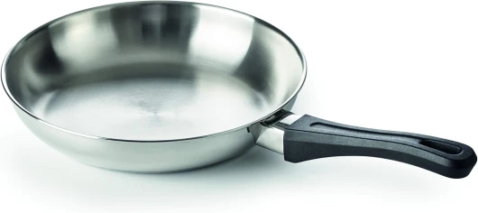 12037244 Polo Poêle à Frire en acier inoxydable 24 cm, Noire 24 cm Unique