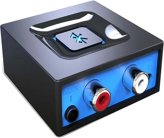 Esinkin Récepteur Audio sans Fil, Adaptateur Bluetooth pour PC/Mac/Smartphone/Tablette/Récepteur AV, Sorties 3,5mm et RCA pour Hauts-Parleurs, Couplage Simple, Bouton Marche/arrêt