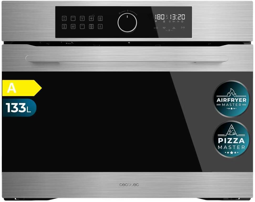 Four Encastrable Multifonction Bolero Hexa AF319000 Inox A - 3800W, Capacité de 133L, 11 Fonctions avec Airfryer Master, Pizza Master, Steam Asisst, Steam EasyClean, Cuisson 3D, Décongélation
