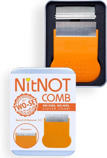 Peigne anti poux, Peigne poux et lentes pour tous les types de cheveux - Peigne anti-poux extra fine pour eliminer les poux de tête - Peigne a poux avec 2 têtes, Qualité Professionnelle