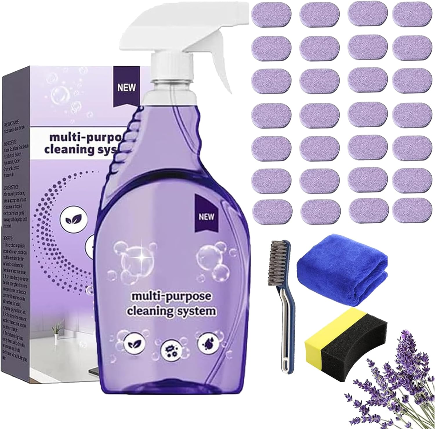 Dr Clean Spray, Dr Clean Spray pour four, Drclean Sp-ray pour four, nettoyant tout usage pour la maison, la cuisine, la salle de bain (flacon de nettoyage + 12 pièces)