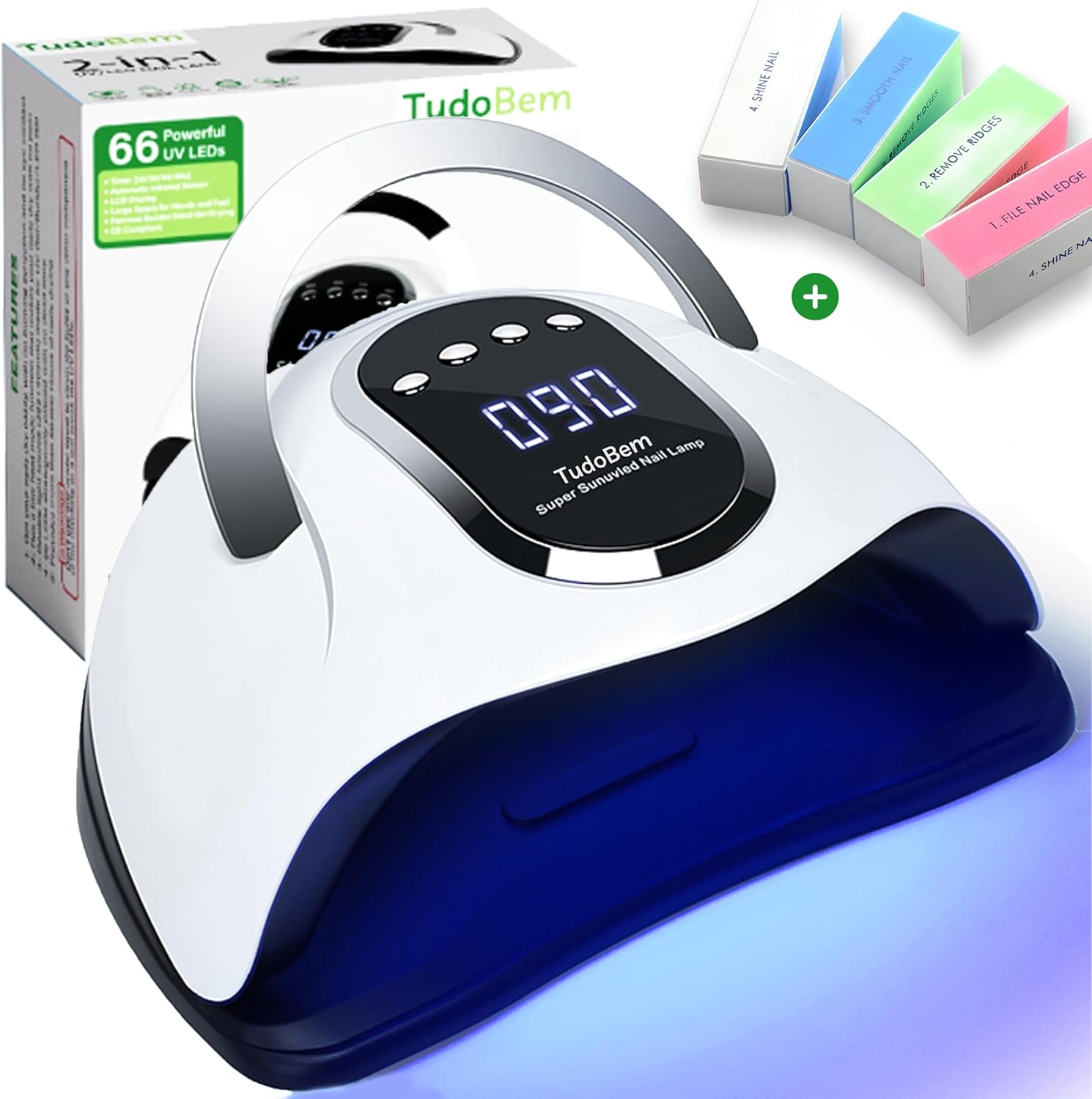 Lampe UV Ongles Gel Professionnel, UV LED Ongles Puissante, avec 66 ampoules 220 Watts, Machine UV LED pour ongles, Catalyseur Ongles, Lampe Vernis semi-permanent Séchoir Manicure et Gel Nail