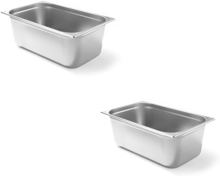 Arredo Chef Bac Gastro en inox - Résistance Thermique de -40°C à 300°C - Compatible Fours à Convection, Réfrigérateurs, Bains-Marie et Chafing Dishes (GN 1/1, Hauteur : 200 mm (28L)) Hauteur : 200 mm (28L) GN 1/1