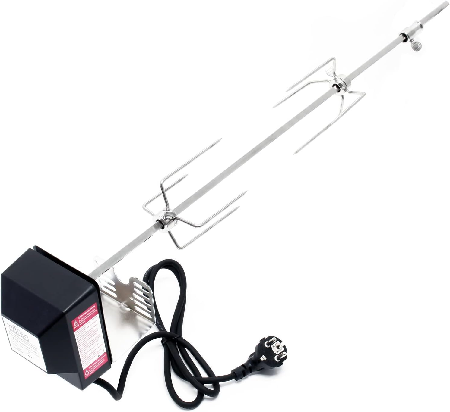 2x Fourches à viande Tournebroche BBQ 70cm 230V Acier fin Grillade Rôtisserie Grill Barbecue Accessoire cuisine Légumes