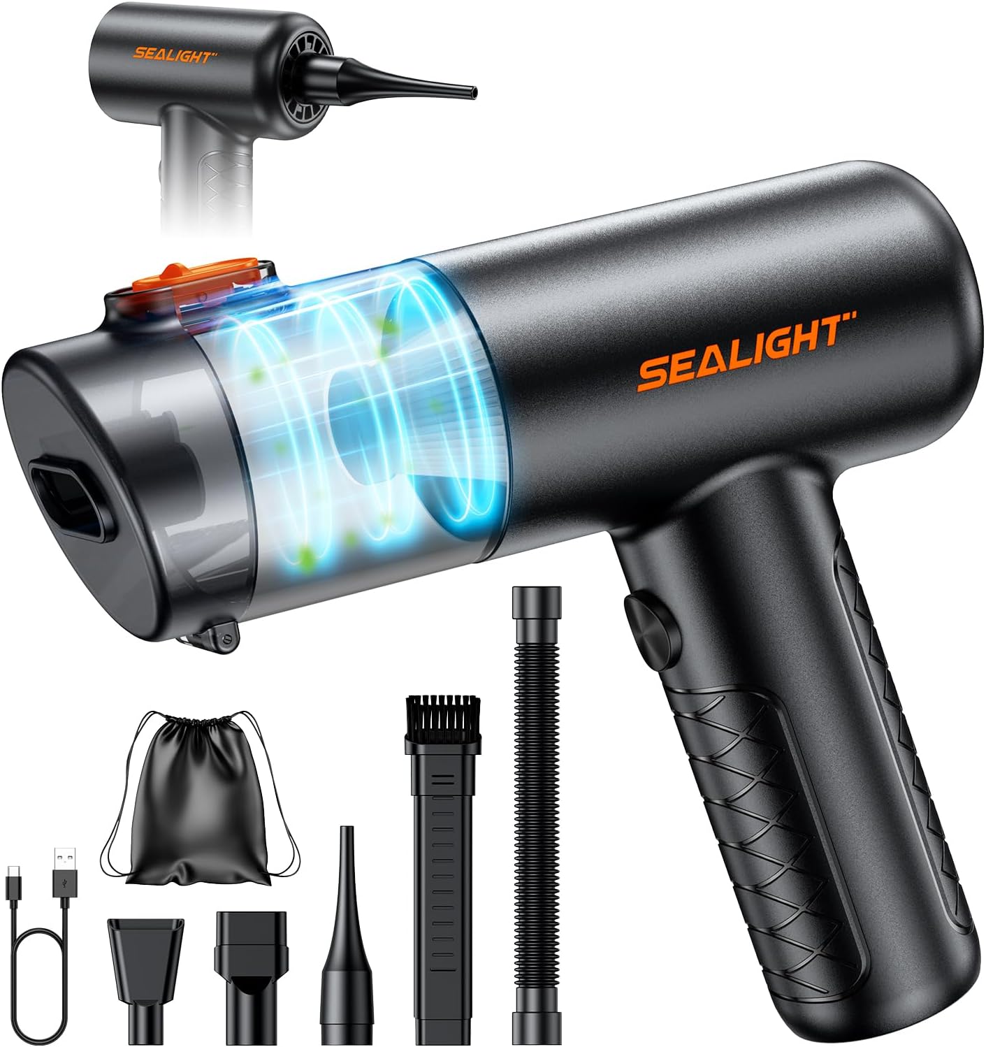 Aspirateur à Main sans Fil, 25000PA Aspirateur Voiture Puissant sans Fil avec Batterie Grande Capacité, Mini Aspirateur Rechargeable Portable pour Voiture Animaux Maison Car