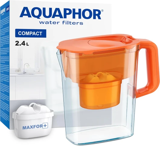 Carafe filtrante Compact avec 1 Filtre Maxfor+ 200L - 2,4 l (Orange)