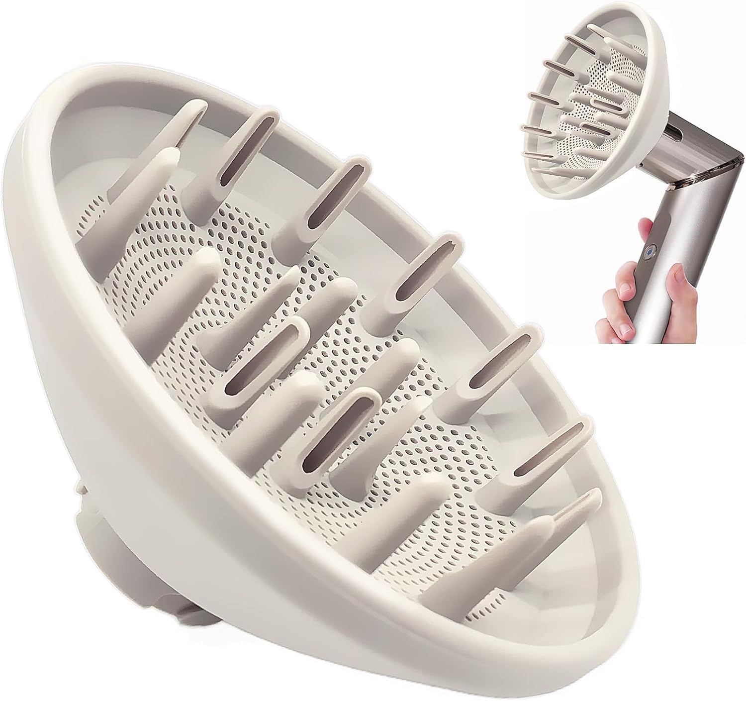 DianSung Diffuseur accessoires pour Shark FlexStyle de sèche-cheveux, buse de diffusion idéale pour outil de coiffure ondulé et bouclé