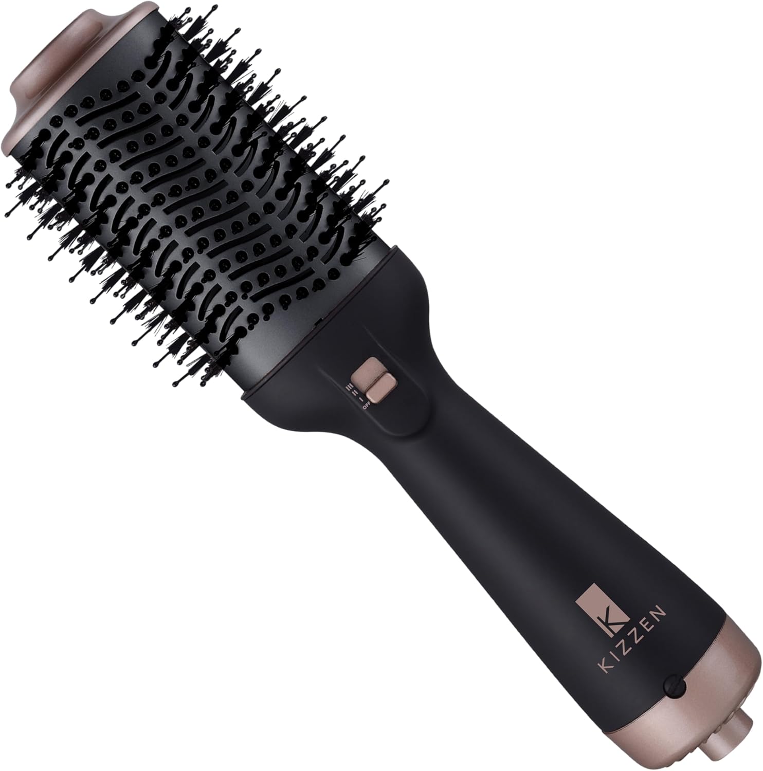 Kizzen Sèche-cheveux, 1200W, Air Brush, Styler, pour femmes, hommes et enfants, couleur noire