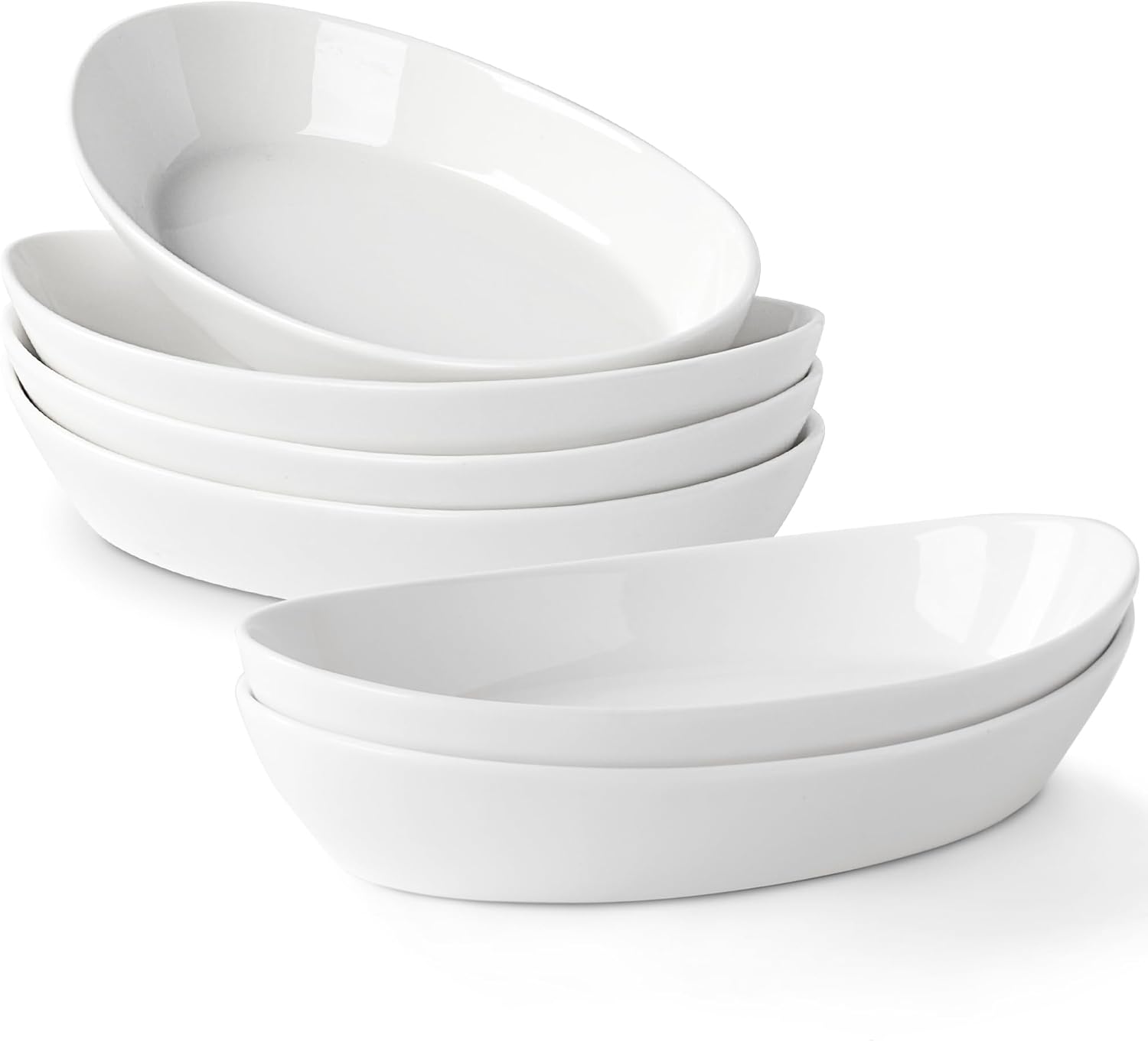 Lot de 6 Plats à Four en Céramique, 300ML MINI Plat a Gratin Individuel Four, Petits Plats de Cuisson pour Friteuse à Air, Plat à Welsh Individuel, llant au Four et au Micro-ondes Lot de 6-300ml