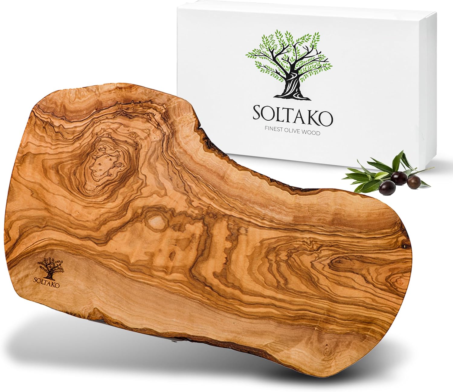 Planche à Découper en Bois d’Olivier Brut, Planche Rustique, Planche Fromage, Plateau Apéritif Bois Olivier Tunisien, Planche Apéro artisanale 35-38 cm 1 38.1L x 15.2l cm