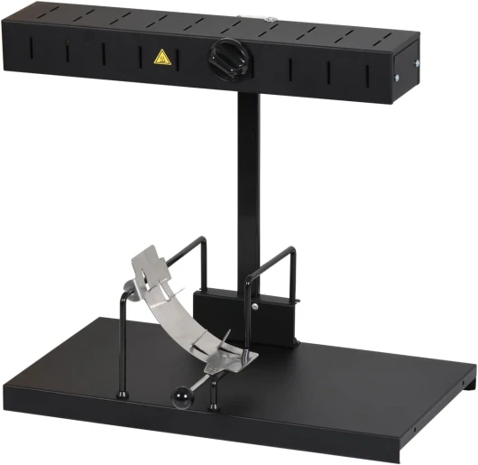 Appareil à Raclette Alpage® Signature Basalte - Fabriqué en France - pour toute Portion de Meule - 6 à 8 Personnes - Rampe Chauffante Réglable - Interrupteur de Sécurité - 230 V Noir