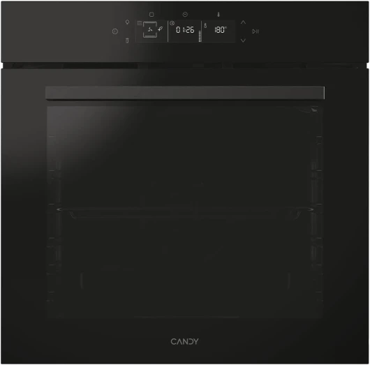 Four Encastrable à Chaleur Pulsée - Pyrolyse/Hydrolyse, 6 Niveaux de Cuisson, A++, Cavité XXL (78L), Ouverture & Fermeture Douces, Noir - Interface 100% Tactile - 59,5 x 59,5 x 56,8 cm