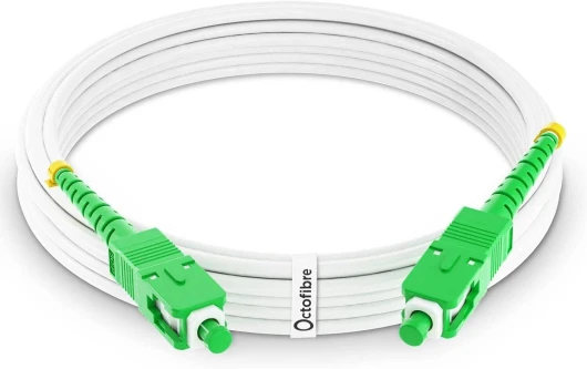 Câble Fibre Optique Orange SFR Bouygues - 3m - Renforcé Avec Blindage Kevlar - Rallonge/Jarretière Fibre Optique - SC APC vers SC APC - Garantie 10 Ans