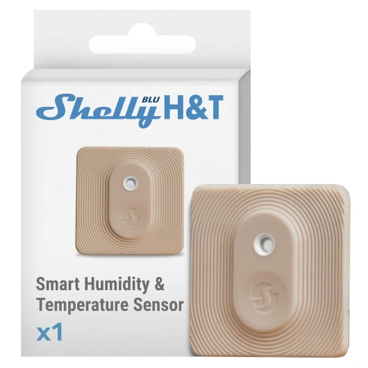 BLU H&T Moka - Capteur de température et d’humidité Bluetooth, Thermomètre, Hygromètre connecté, Protection IP54, Portée 10 à 30 m, Pile 2 ans, Stockage de données, Cryptage