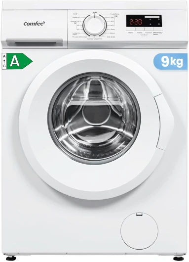 ' CFE12EW90-W Lave-linge frontal 9KG, Classe énergétique A, Moteur BLDC 1400 tr-min, 15 Programmes, Prélavage, Blanc [Classe énergétique A]