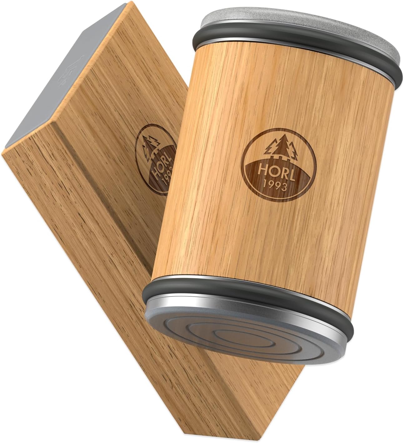 2 Aiguiseur chêne pour les couteaux de cuisine avec un tranchant rasoir, fabriqué en Allemagne – Kit d’aiguisage facile à utiliser – Aiguiseur pour les couteaux