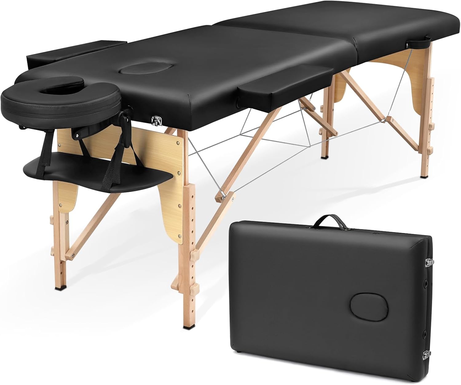 Table de Massage Pliable - 2-Zones Table Massage Professionnelle pour Spa et Physiothérapie et Tatouage