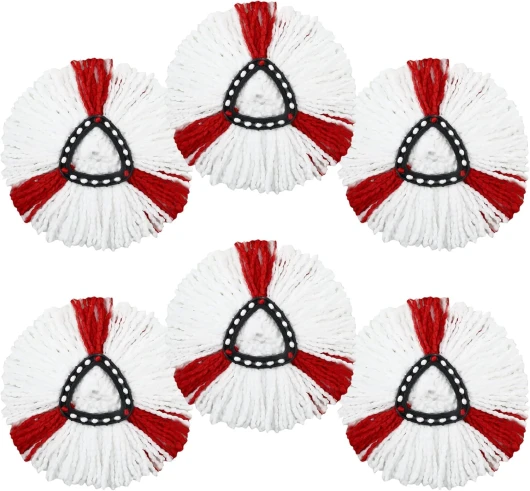 6 Pièces Têtes de Rechange pour vileda serpillière,Rechange pour Vadrouille pour Vileda Turbo,Recharge Balai Serpillère Microfibre avec Vileda,pour Nettoyage du sol