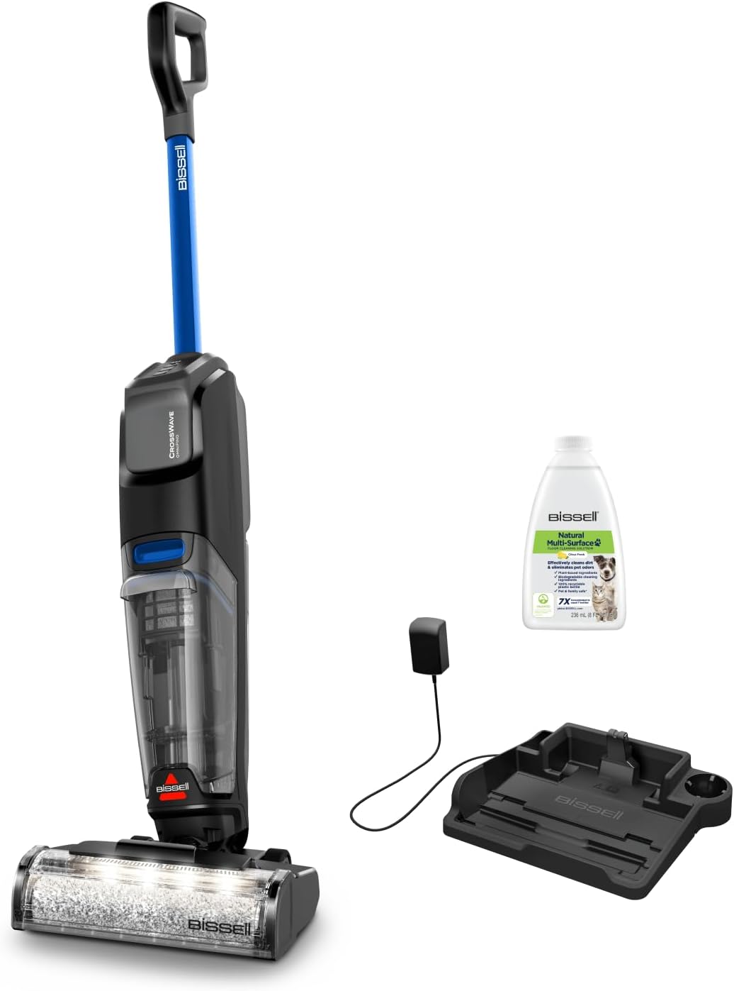 CrossWave OmniFind, Aspirateur Balai Laveur Sans Fil, Aspire & Lave en Même Temps, LED FurFinder pour Détection Facile de Saletés & Poils d'Animaux, Nettoyeur a Eau Multi-surfaces 185m², 4006N