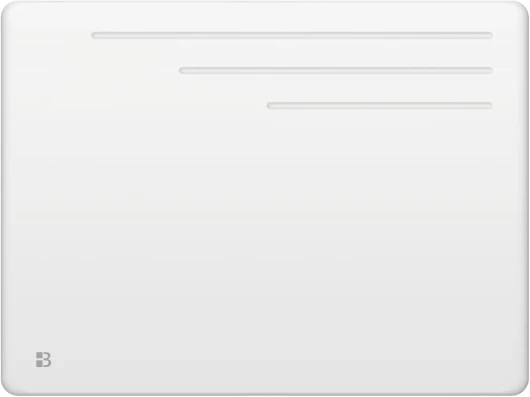 Radiateur électrique fixe à inertie sèche fonte 1000W Bestherm MOTU horizontal blanc