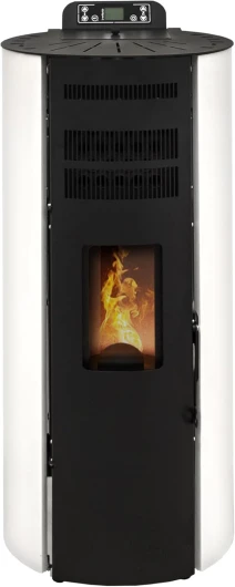 Boston 14 KW WiFi - Poêle à Granulés à Air Ventilé Efficacité 89% Chauffe 130m² Autonomie 15H Programmable Contrôle à Distance WiFi 5 Vitesses et Puissances Garantie 24M Blanc 14 KW - WiFi Blanc