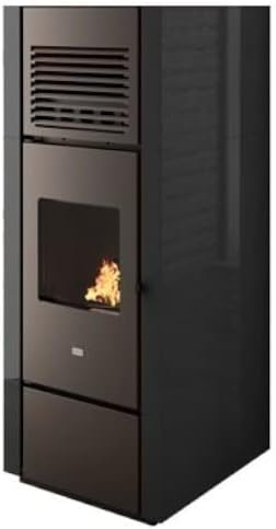 Eva Calor Poêle à granulés point de feu Nia 15 kW noir gaufré - 901665500