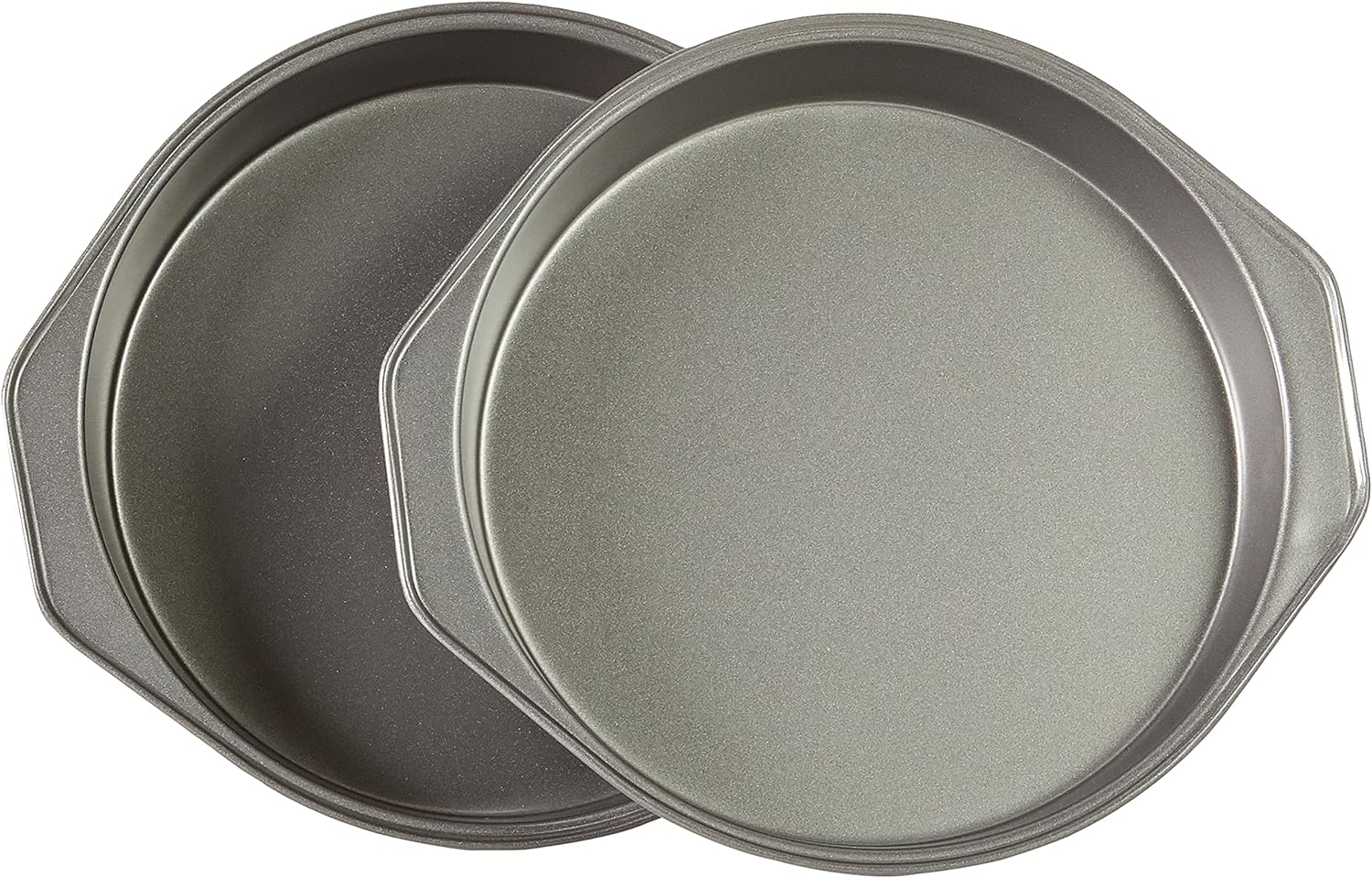 Lot de 2 Ronde moules à gâteaux en acier carbone antiadhésif 22.8 cm, Gris