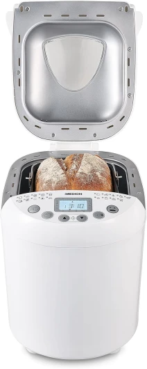 Machine à pain (550 W, jusqu’à 1000 g, 19 programmes, 3 niveaux de cuisson, maintien au chaud, départ différé, MD11011) 19 programmes de cuisson