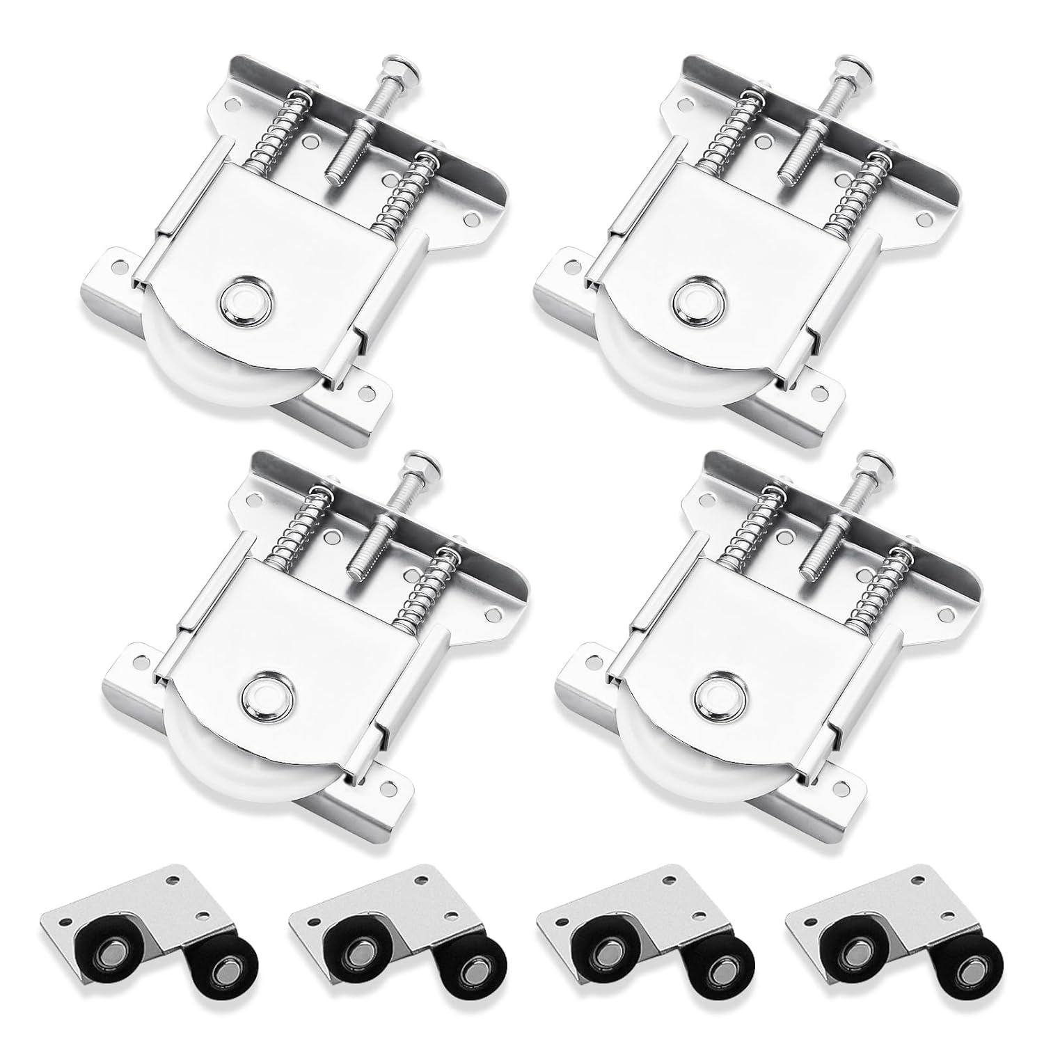 4 paires de Porte Coulissantes pour Porte de Garde-robe,Roulette de Coulissante,Rouleau Placard,pour Armoires, Fenêtres, Portes Coulissantes