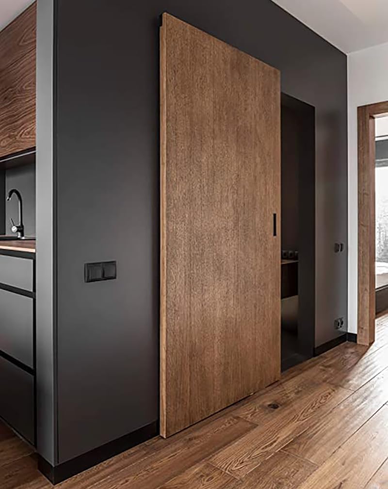 Porte Italiane, Rail Porte Coulissante Invisible MAGICAL 1200, pour Porte Coulissante Extérieure en Bois Large de 80 cm à 120 cm, Kit avec Mécanisme, Accessoires et Guide