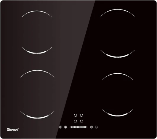 Plaque de Cuisson à Induction, Plaque de Cuisson électrique intégrée de 60 cm, cuisinière à 4 brûleurs GIB464SC Noir