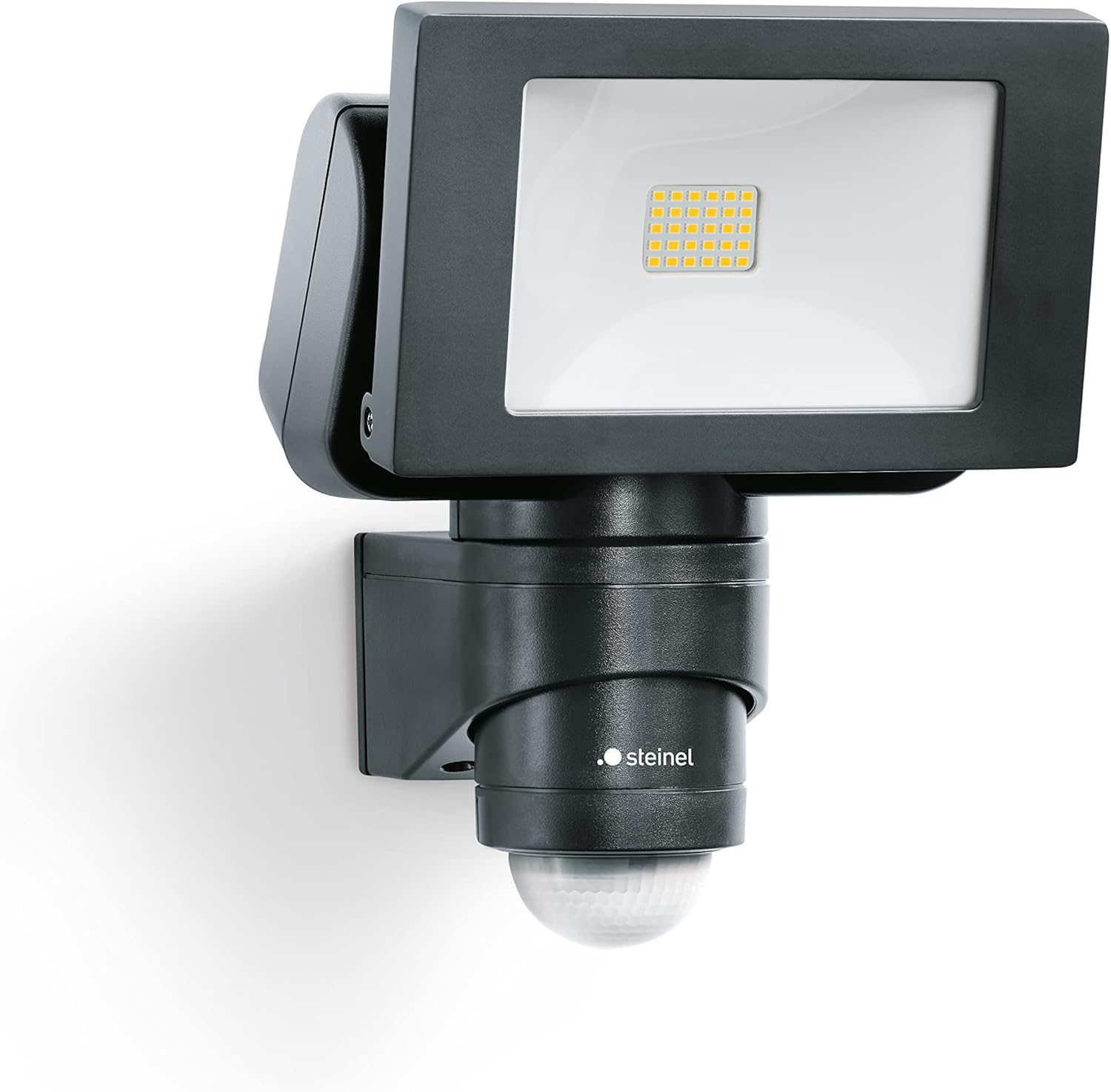 Projecteur LED extérieur LS 150 S avec détecteur de mouvement 240° 12 m, 4000 K, 14,7 W, noir, pour jardin, garage Avec détecteur de mouvement Unique Noir