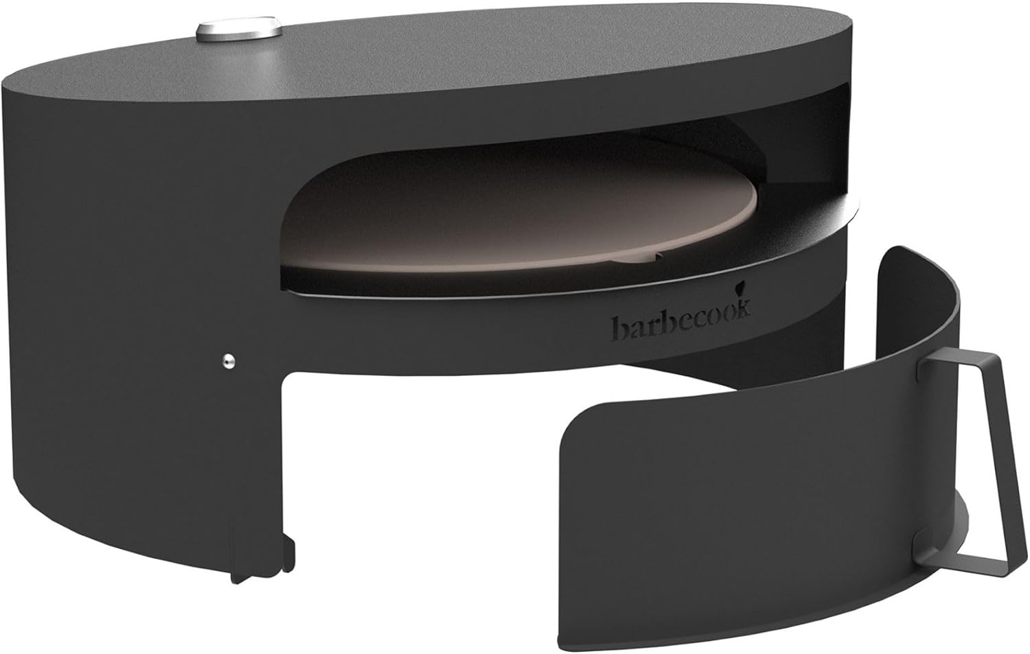 Four à Pizza Bois Dynamic Centre avec Surface de Cuisson 36 cm, pour Barbecue à Bois Nestor, 51.5x46x27.5cm, Black