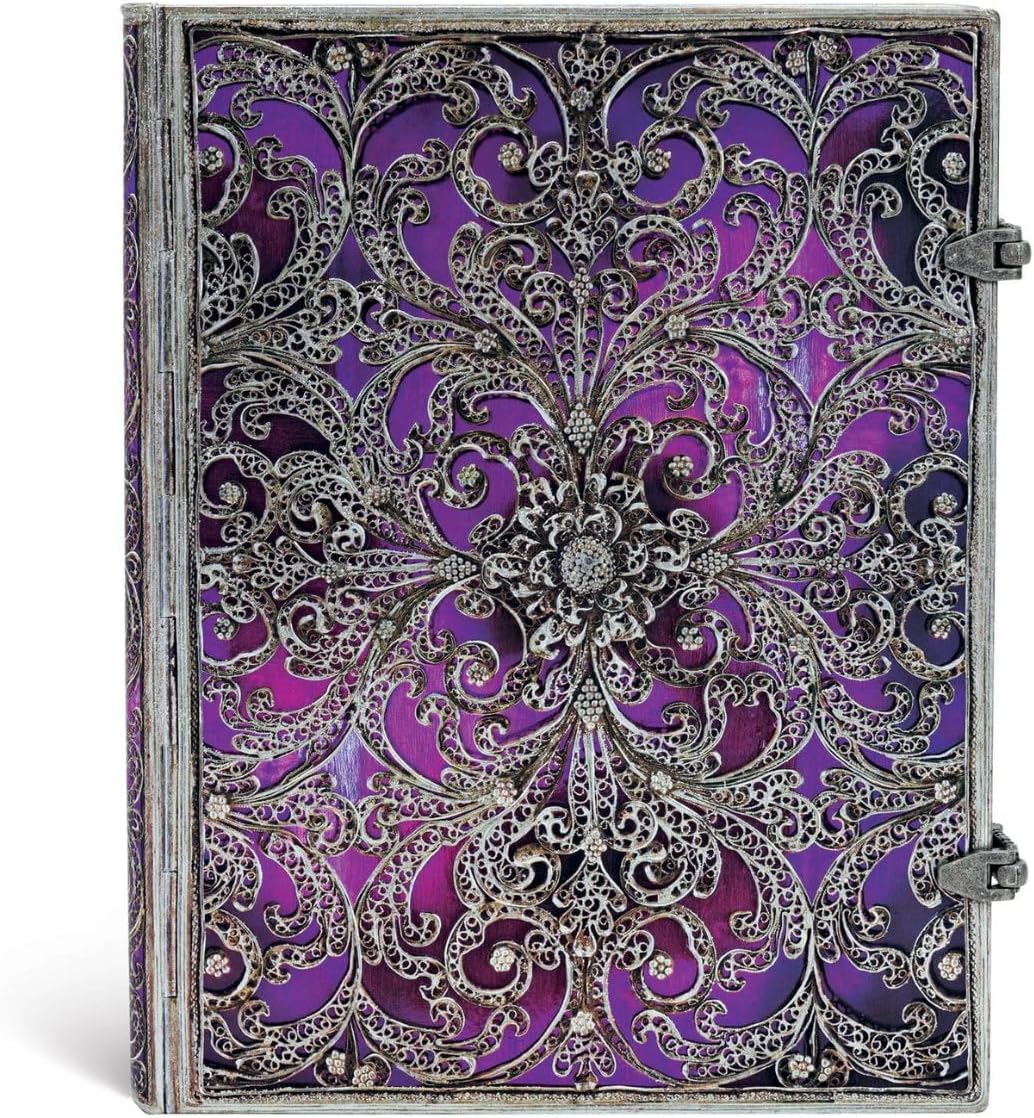 Collection book Filigrane Argenté Aubergine Ultra Carnet de note Ligné 240 pages Multicolore