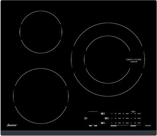 Sauter - SPI4360B - Plaque Induction - Table de Cuisson Encastrable - Noir - 3 Foyers - 7200W - Dimensions Encastrement : 56x49cm - Grand Foyer 28 cm et 14 Positions Cuissons - Fabriqué en France