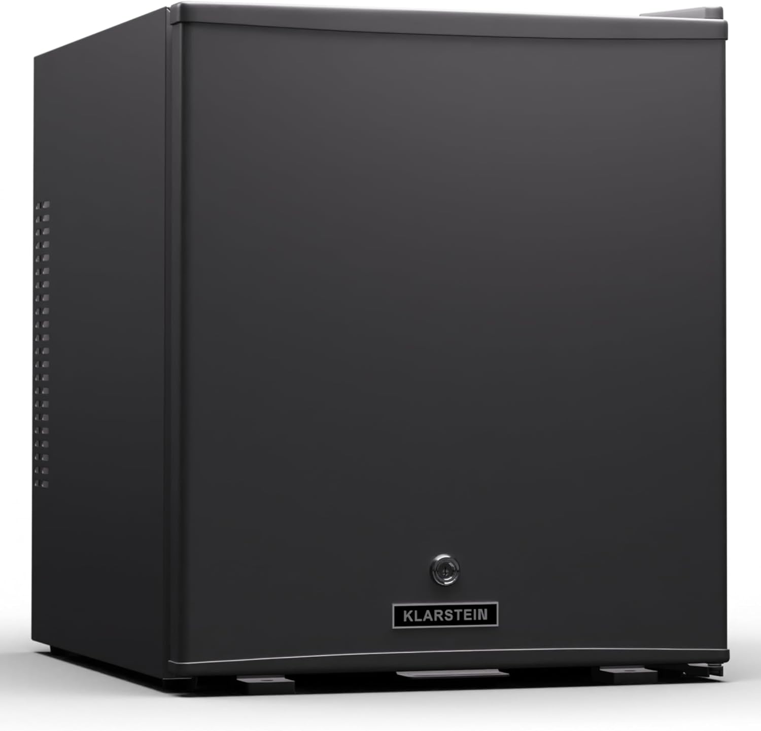 Mini Réfrigérateur - 44L, avec porte en verre, pour boissons & snacks, Petit & Silencieux, Clayettes réglables, Serrure, Butée de porte interchangeable, Pieds réglables en hauteur 44 L Acier Inoxydable