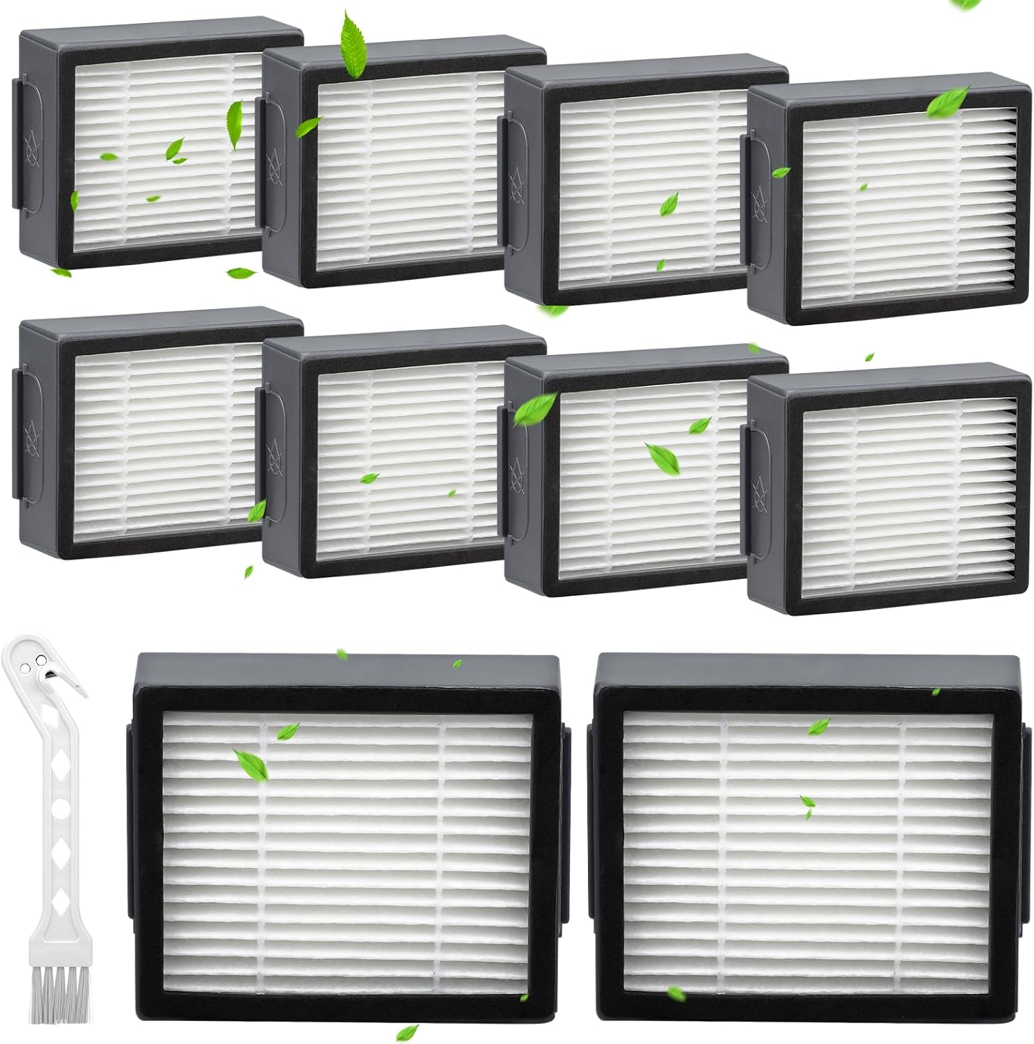 Lot de 10 Filtres HEPA pour iRobot Roomba e/i/j - Filtre de Rechange pour iRobot Roomba e5 e6 e7, i1 i1+, i3 i3+, i4 i4+, i5 i5+, i6 i6+, i7 i7+, i8 i8+, pour Combo j5 j5+Accessoires de Rechange