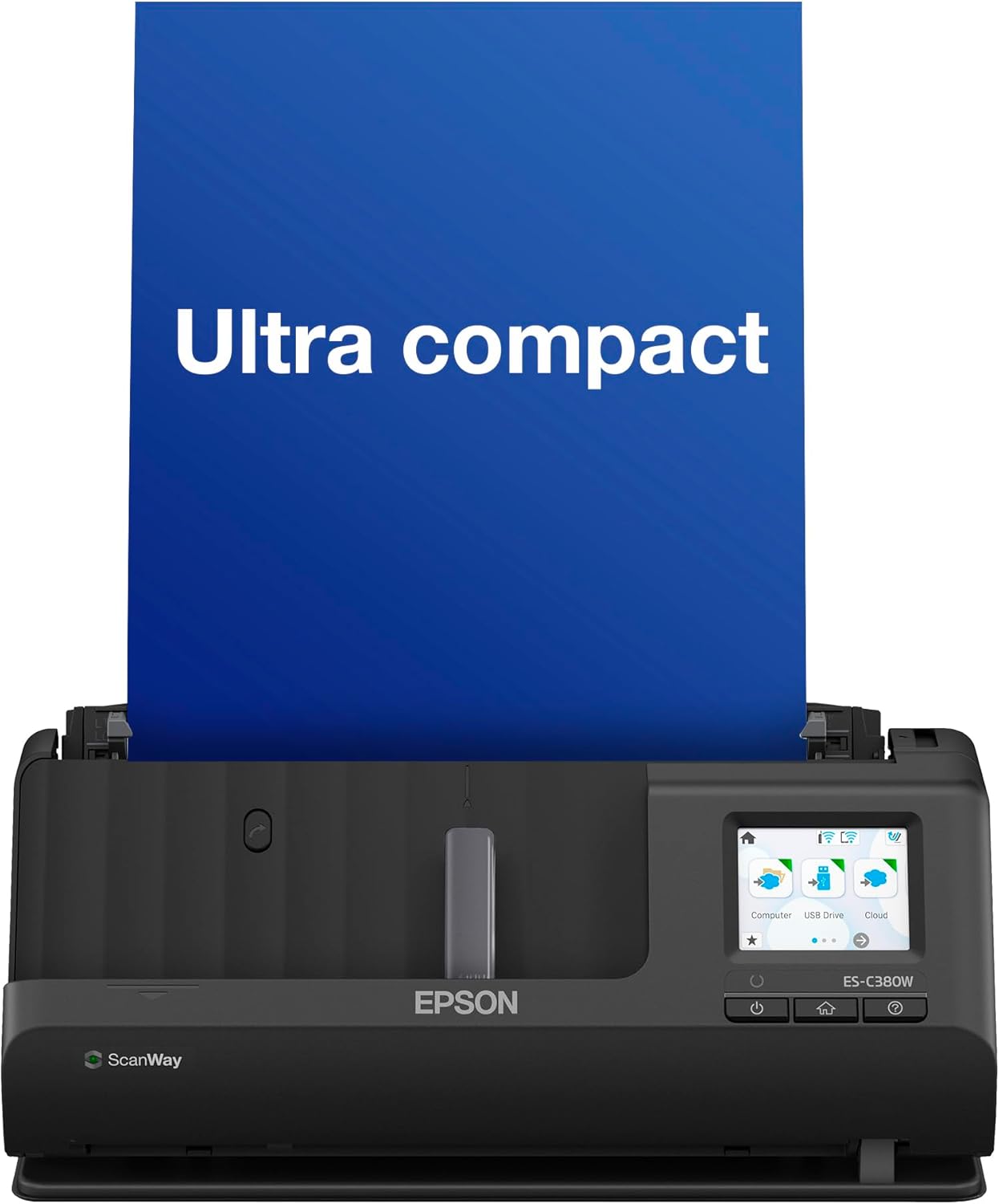 ES-C380W - Scanner réseau - Scanner professionnel A4 compact, faible consommation, alimentation recto-verso, traitement polyvalent des médias, écran tactile, Wi-Fi