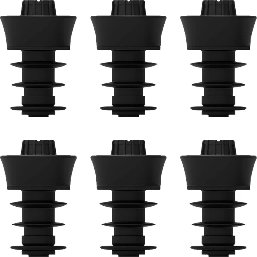 Bouchons de Vin en Silicone Pivot - Compatible avec le Système de Préservation du Vin Pivot - Conserve le Vin Jusqu'à 4 Semaines - 6 packs