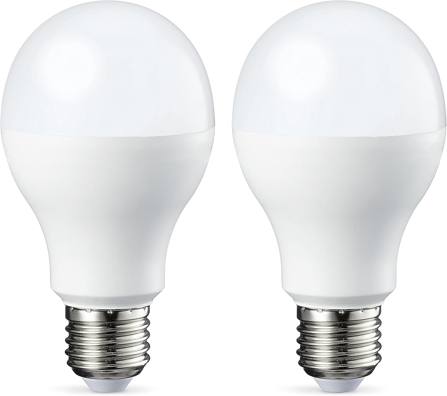 Ampoule LED E27 A60 avec culot à vis, 10.5W (équivalent ampoule incandescente 75W), blanc chaud, dimmable - Lot de 2 Standard/Lot de 2 75 Watts