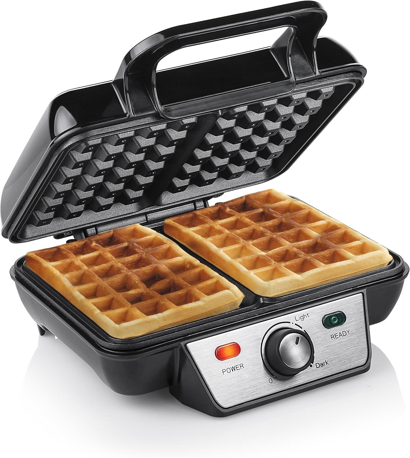 Gaufrier Tristar WF-2195 Noir, Acier Inoxydable - 2 gaufres - 1 000 W Gaufre classique 2 gaufres