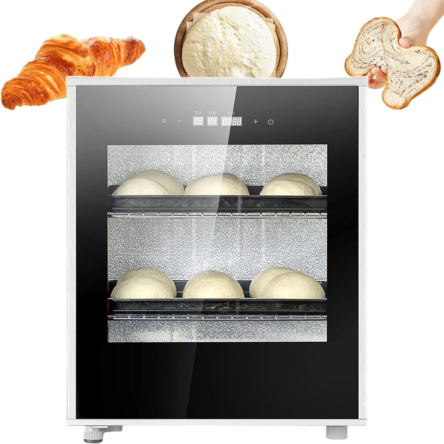 Chambre De Fermentation Professionnelle De 40 L Avec Contrôle De La Température Et Porte Transparente À Double Paroi,Pour Une Expansion Parfaite De La Pâte,Pour Usage Domestique/Boulangerie