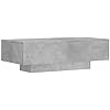 Table Basse, Table d'Appoint Rectangulaire, Bout de Canapé, Meuble de Salon Salle de Séjour Intérieur, Moderne, Gris Béton Bois d'Ingénierie
