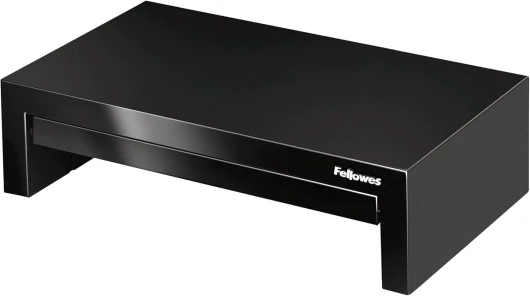 Support Moniteur Designer Suites, 3 Hauteurs Possibles, Support Ecran PC Jusqu'à 21", Tiroir De Rangement, Noir Fellowes Support Moniteur Designer Suites Noir