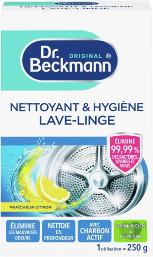 Dr - Beckmann Nettoyant & Hygiène Lave-Linge - Désinfecte et élimine durablement les mauvaises odeurs - 250g (lot de 1) Nettoyant Lave-Linge