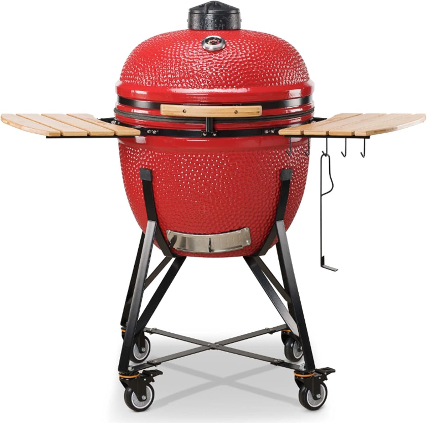 Grande Limited Ø 64 cm Barbecue et 6 Accessoires Offerts Gratis - Barbecue Charbon De Bois Taille Portable - BBQ Et Fumoir - Rouge Barbecue Japonais Ceramique - Barbecue Balcon