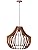 Lampe à Suspension Réglable en Matériau Naturel - E27 - Design Élégant - Bois, BALI 35 cm