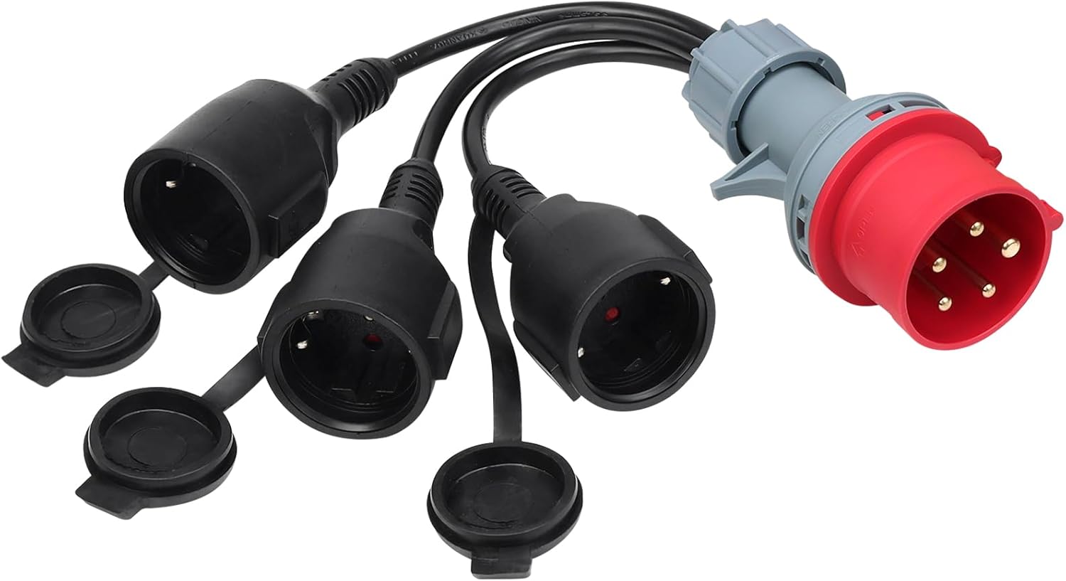 Adaptateur Camping Prise CEE Camping Car Monophasé vers Triphasée 16A Coupleur 230V