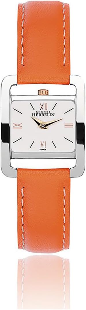 Montre Femme Michel Herbelin - 17037/TR21OR - 5EME AVENUE - Bracelet Cuir Orange